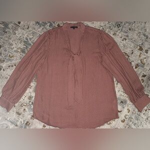 Women's Adrianna Papell Vneck Tie Blouse sz L